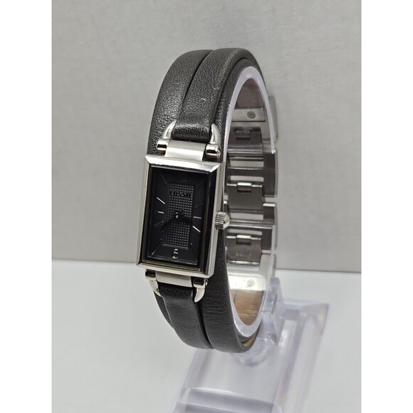Fossil Delaney JR1371 Womens Gray Silver Tank Wrap Leather Watch New Battery main image 10